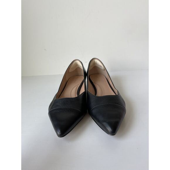 Cole Haan Shoes Loafers Slip Ons Women Size 9.5B Blue Leather Pointed Toe Black - Picture 6 of 8